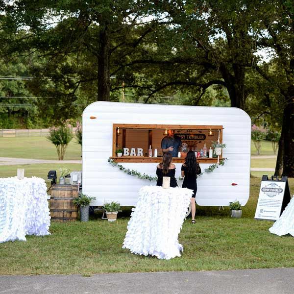 A catered bar for guests at Tuscan Ridge