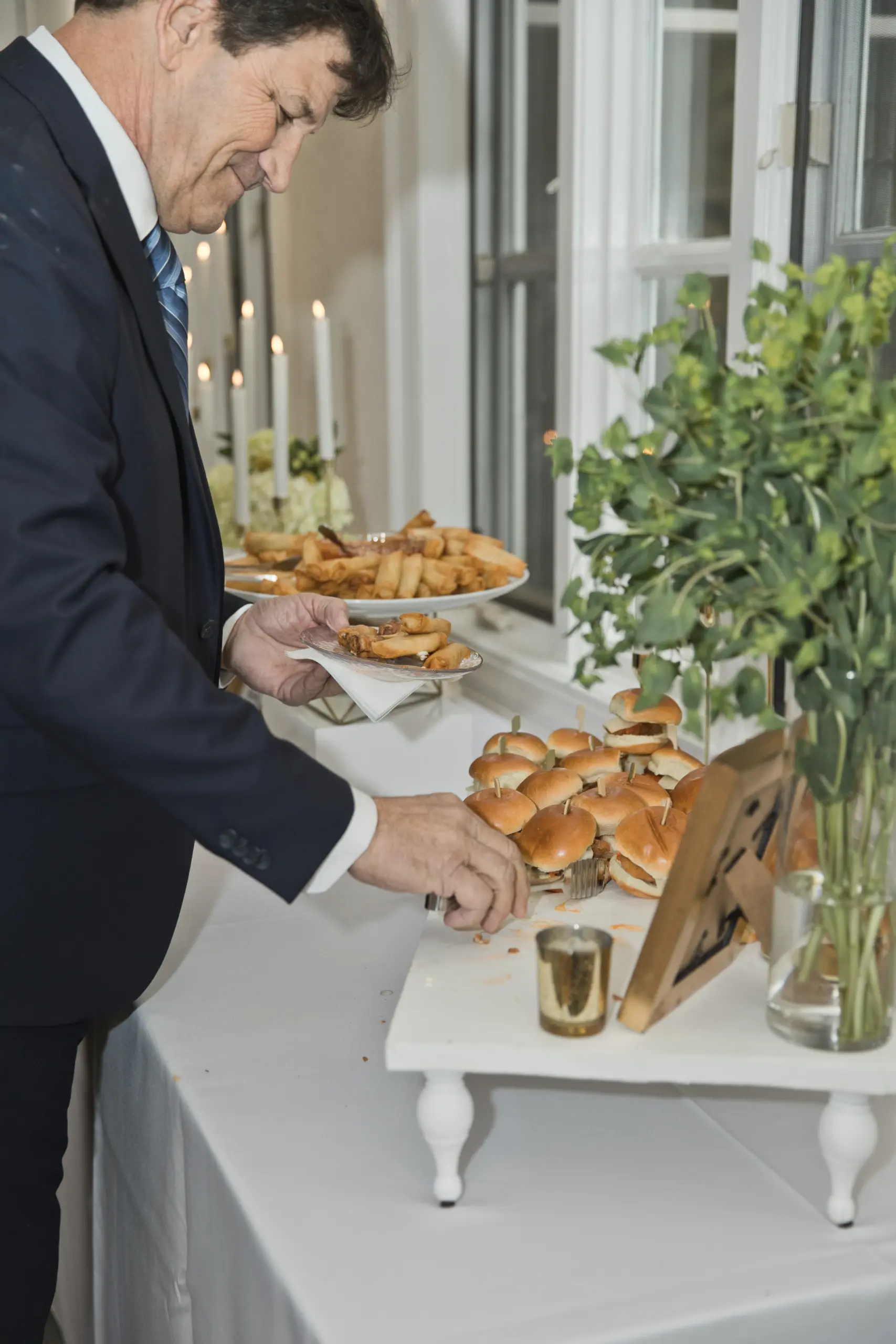 Food at wedding reception.